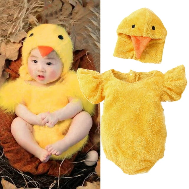 Halloween Baby Costumes Baby Chick Costume Cartoon Hoodie Jumpsuit