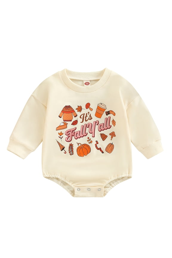 Halloween Baby Girl Boy Clothes Pumpkin Ghost Romper Sweatshirt Onesie Long Sleeve Bodysuit Top Fall Winter Outfit