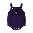 thumbnail image 1 of Halloween Baby Girls Boys Outfits Pumpkin/Ghost Corduroy Overalls Rompers Sleeveless Straps Jumpsuits Fall Winter Clothes, 1 of 8