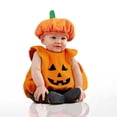 thumbnail image 1 of Halloween Baby Pumpkin Print Romper with Hat for Halloween Party Dress Up Clothes Themed Party Pretend Play Halloween Gifts for Kids Outfit, 1 of 8