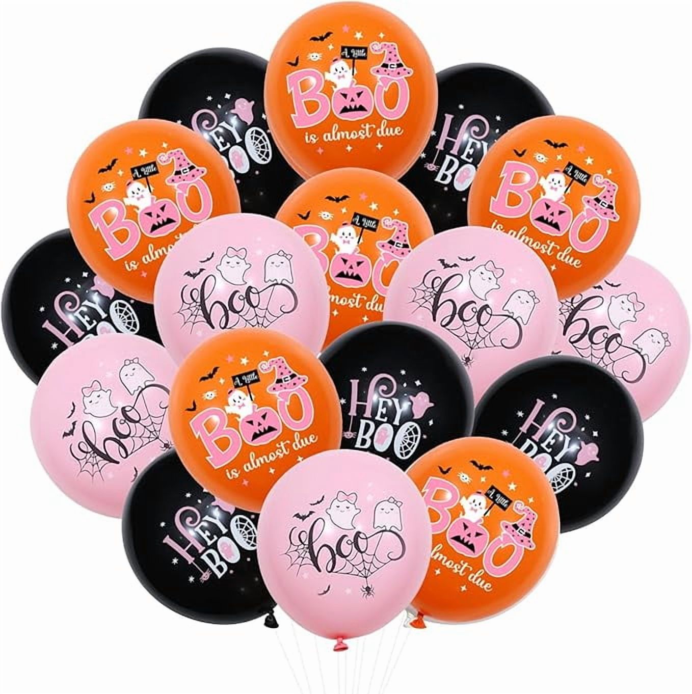 Halloween Baby Shower Party Balloon Set 45pcs Pink Black Orange A ...
