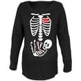 thumbnail image 1 of Halloween Baby Skeleton Black Maternity Soft Long Sleeve T-Shirt - 2X-Large, 1 of 1