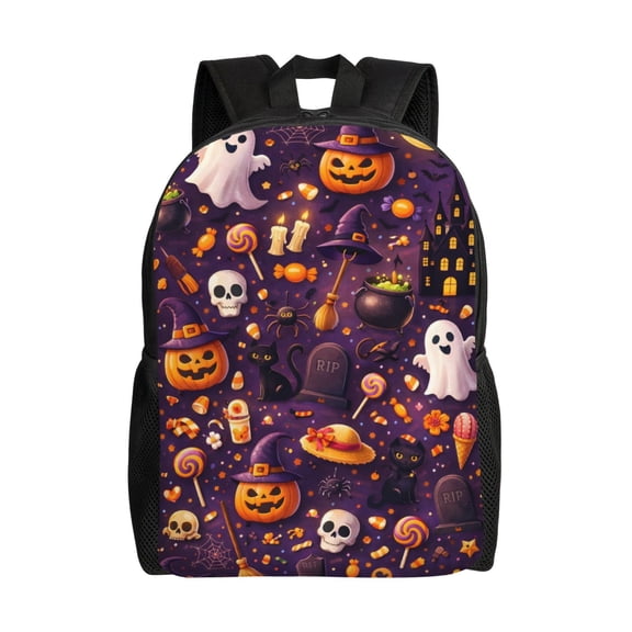 Halloween Backpack Large Capacity Laptop Bag for Men and Women
