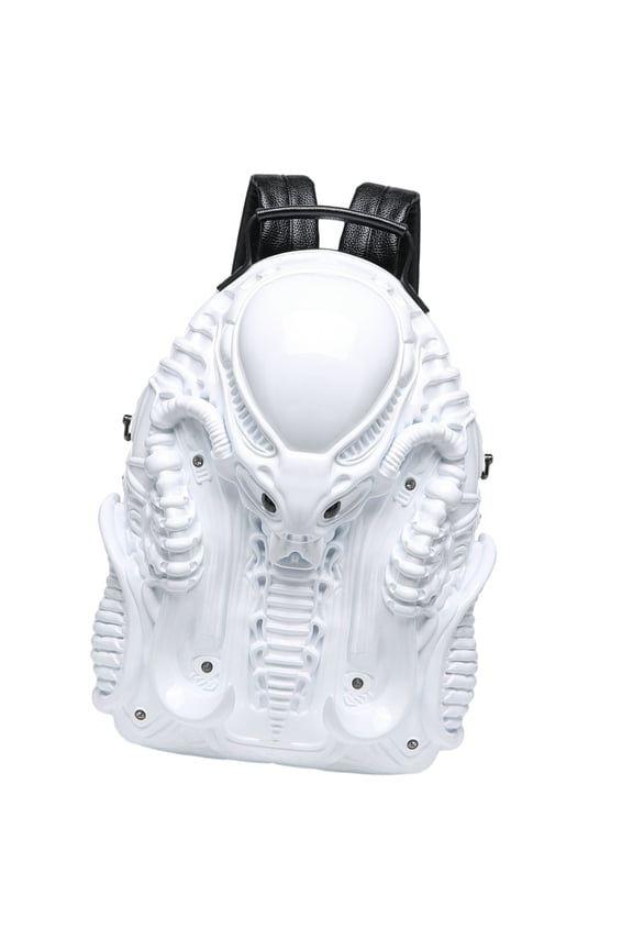 Halloween Backpack Unisex Creative Travel Backpack Xenomorph Shaped Backpack Cool Predalien Handbag Novelty Backpack