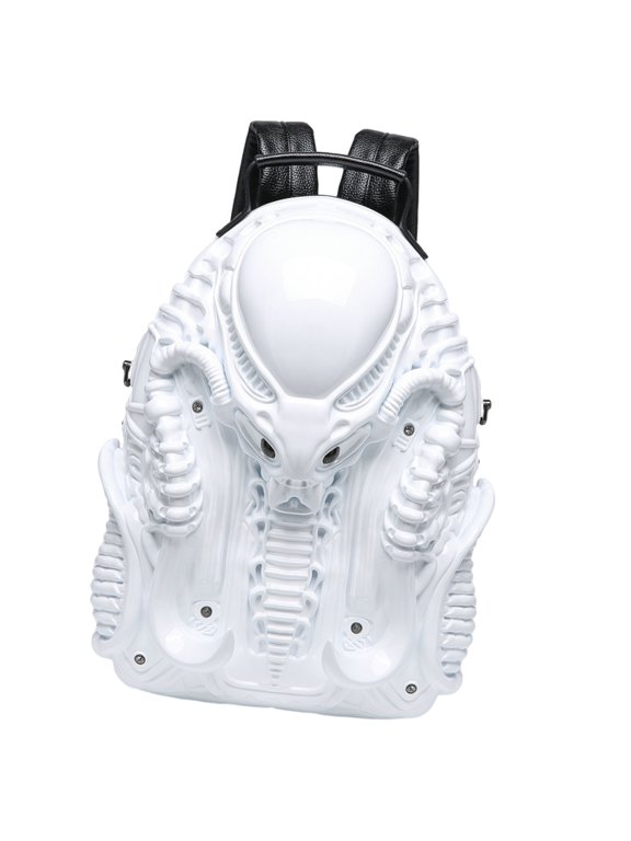 Halloween Backpack Unisex Creative Travel Backpack Xenomorph Shaped Backpack Cool Predalien Handbag Novelty Backpack