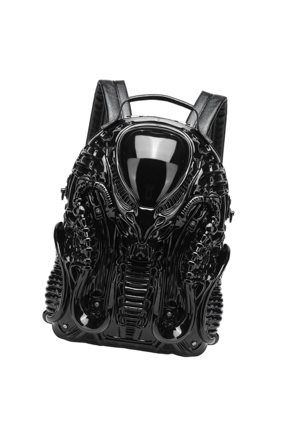 Halloween Backpack Unisex Creative Travel Backpack Xenomorph Shaped Backpack Cool Predalien Handbag Novelty Backpack