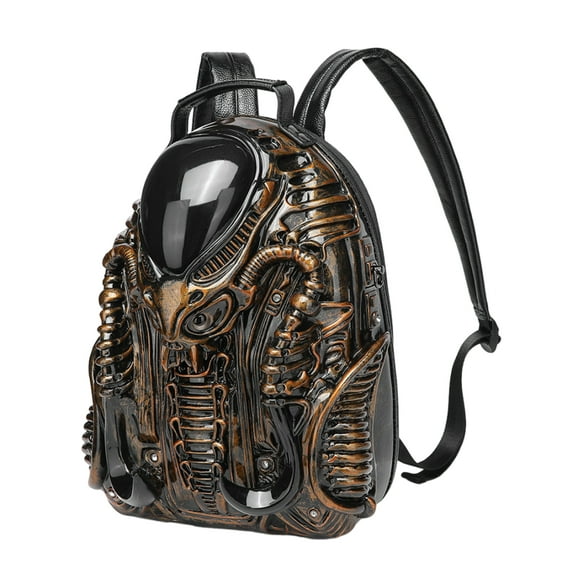Halloween Backpack Unisex Creative Travel Backpack Xenomorph Shaped Backpack Cool Predalien Handbag Novelty Backpack