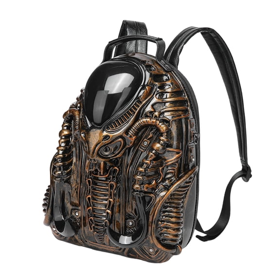 Halloween Backpack Unisex Creative Travel Backpack Xenomorph Shaped Backpack Cool Predalien Handbag Novelty Backpack