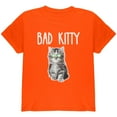 thumbnail image 1 of Halloween Bad Kitty Cat Ghost Youth T Shirt Orange YMD, 1 of 1
