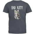 thumbnail image 1 of Halloween Bad Kitty Cat Mens T Shirt Charcoal LG, 1 of 1