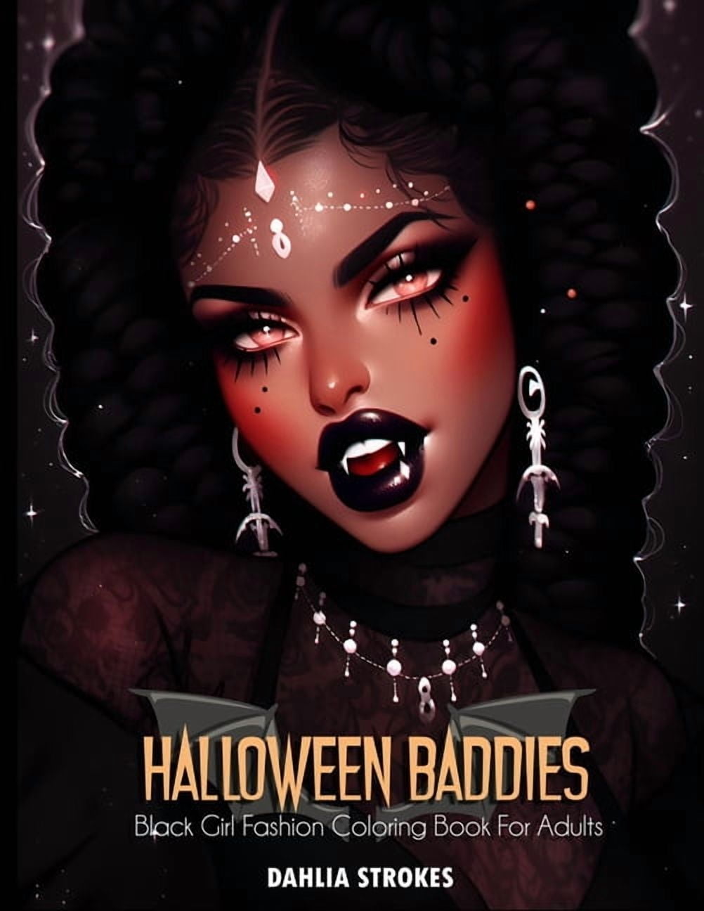 Halloween Baddies: Black Girl Fashion Coloring Book For Adults (Paperback)