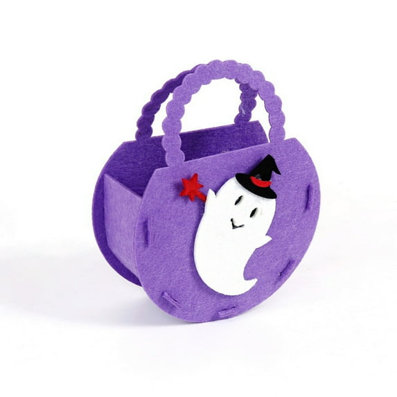 Halloween Bags for Kids, Reusable Non-Woven Trick or Treat Candy Bags, 12 Pack Party Favor Supplies with Handle, Ghost Pumpkin Spider Witch Design, Haunted Castle Theme