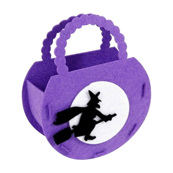Halloween Bags for Kids, Reusable Non-Woven Trick or Treat Candy Bags, 12 Pack Party Favor Supplies with Handle, Ghost Pumpkin Spider Witch Design, Haunted Castle Theme