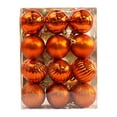 thumbnail image 1 of Halloween Ball Ornaments, 24 Ct 1.57" Pre-Strung Hanging Ornament Decorations, Shatterproof Plastic Balls for Holiday Party Wreath Garlands Trees, Bronze, 1 of 1