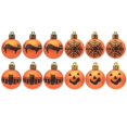 thumbnail image 1 of Halloween Ball Ornaments for Tree Halloween Tree Decorations Pumpkin Black Cat Spider Web Bat Ornaments Decor with Sequins for Holiday Decoration, 12 Pcs, 1.57x1.97", 1 of 5