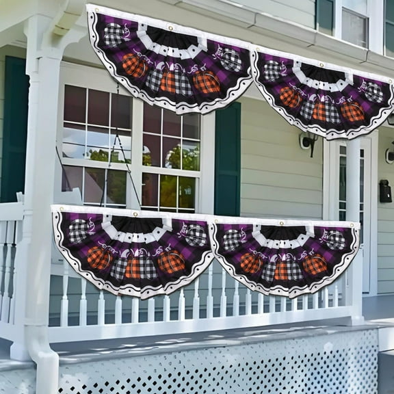 Halloween Banner Flag - Reusable Yard Porch Decor for Indoor Outdoor Holiday Party Setup​(A)