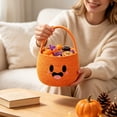 thumbnail image 1 of Halloween Basket 9.05x7.87 Inch Cute Ghost Candy Bucket Non-Woven Fabric Trick or Treat Basket with Handle for Kids Party Favors, 1 of 6