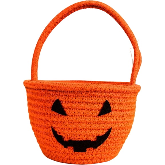 Halloween Basket, Halloween Bucket, Trick or Treat Basket, Pumpkin Candy Bucket, Boo Spooky Baskets, Gift Baskets for Party Decorations