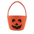thumbnail image 1 of Halloween Basket for Kids, Trick or Treat Basket, Cute Pumpkin Candy Bucket, Jack O Lantern Bags for Gift Baskets Empty Pumpkin Basket for Kids, Spooky Ghost Basket 9 Inch, 1 of 5