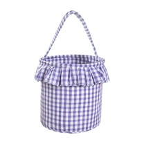 Halloween Basket for Kids, Trick or Treat Basket, Cute Pumpkin Candy Bucket, Portable Cotton Rope Woven, Jack O Lantern Bags for Girls/Boys Gift Baskets Empty