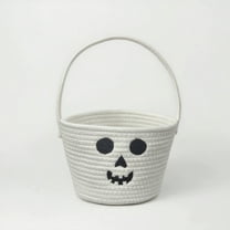 Halloween Basket for Kids Treat Basket Cute Pumpkin Candy Bucket Spooky Small Baskets Lantern Bags for Girls Boys Gift