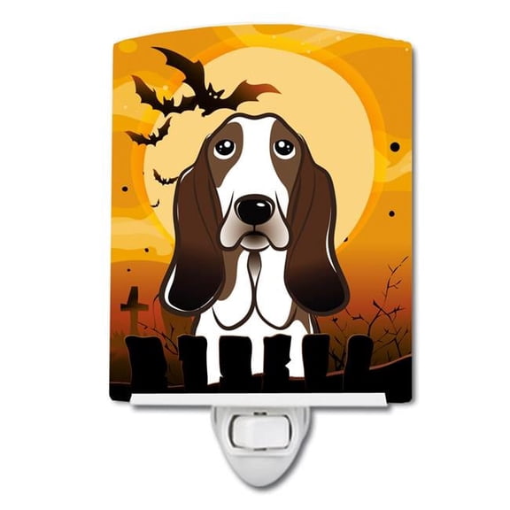 Halloween Basset Hound Ceramic Night Light
