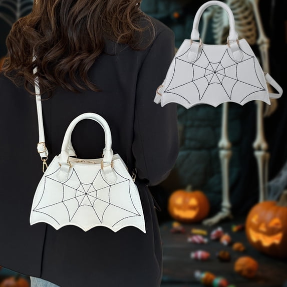Halloween Bat Bag PU Leather Crossbody Shoulder Bag Chain Purse Gothic Casual Handbag With Wing Design Storage Pocket Commuting Fashion Accessory Party Outfit Matching Gift Holiday Style