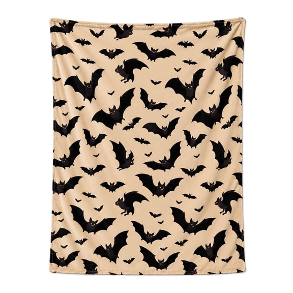 Halloween Bat Blanket, Super Soft Warm Flannel Throw, Cozy Fuzzy Blanket, All Season Decor for Couch Bedroom Sofa Office 50x40