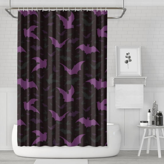Halloween Bat Camouflage Pattern Shower Curtain 72"x72" ,Bathroom Decorative Shower Curtains Set with 12 Hooks,Modern Waterproof Washable Shower Curtain