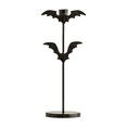thumbnail image 1 of Halloween Bat Candlestick Set Metal Wrought Desktop for Indoor Home Atmosphere, 1 of 8
