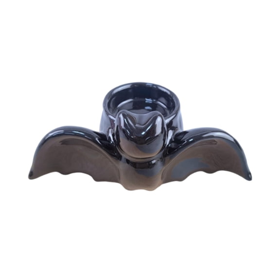 Halloween Bat Ceramic Candlestick Gothic Candle Holder Decor
