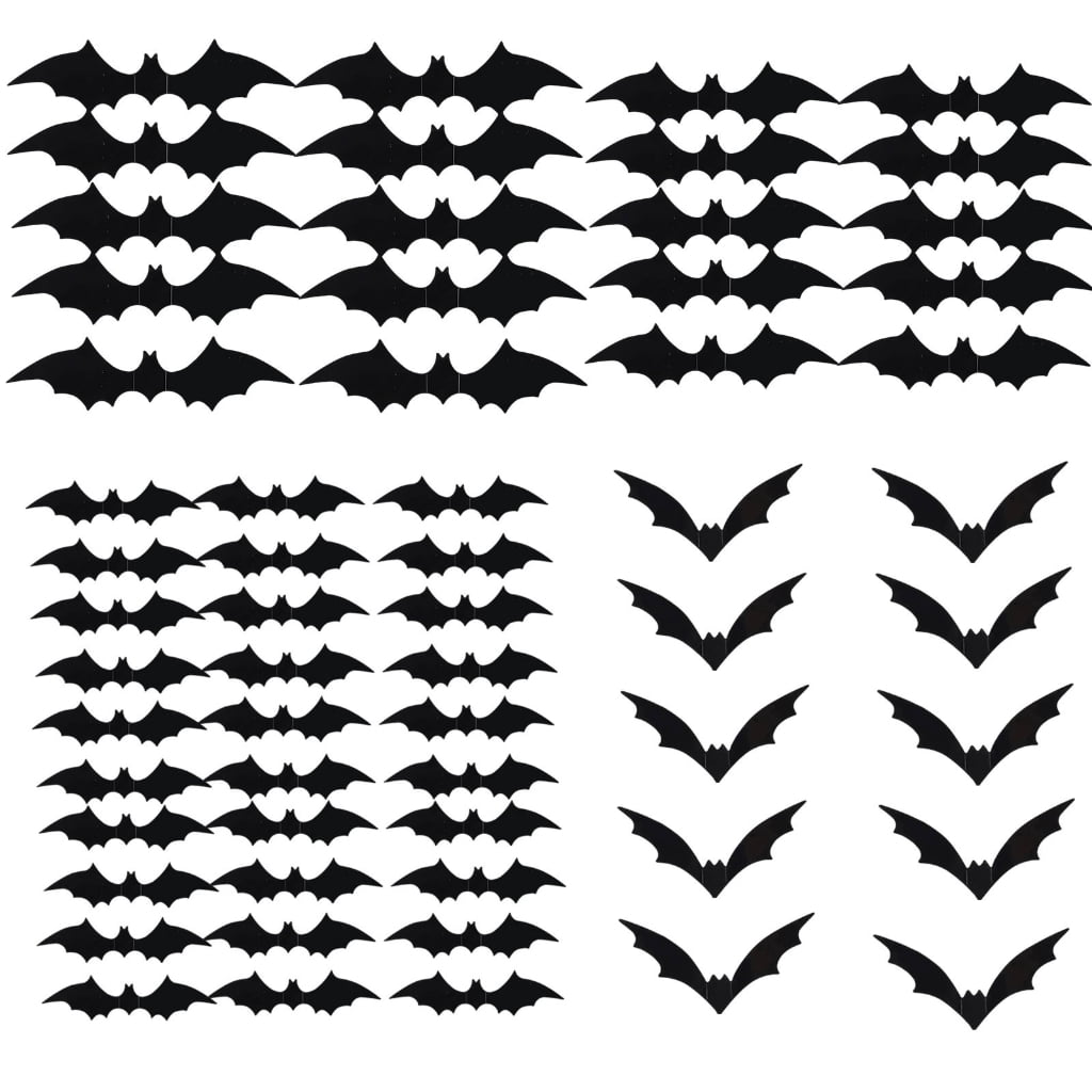 Bat Side Sticker Halloween Bat Clings Adhesive PVC Sticker Realistic Flying Bat Sticker ...