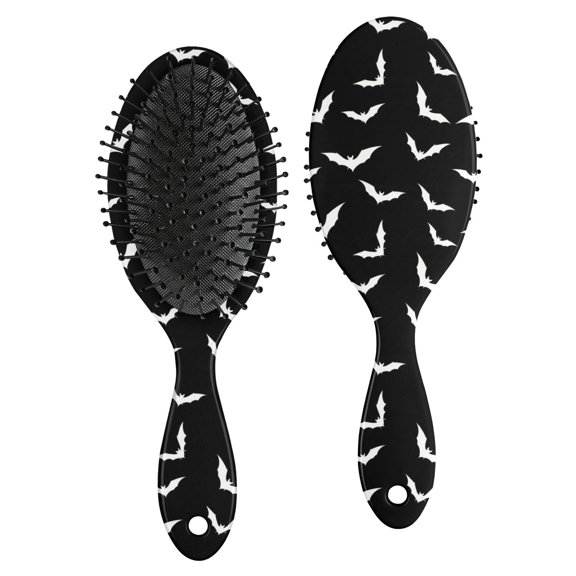 Halloween Bat Cloud Pattern Brush, Detangling Hair Brush,Air Cushion Hair Comb, Round Tip Bristles Gifts for Daily Hair Care