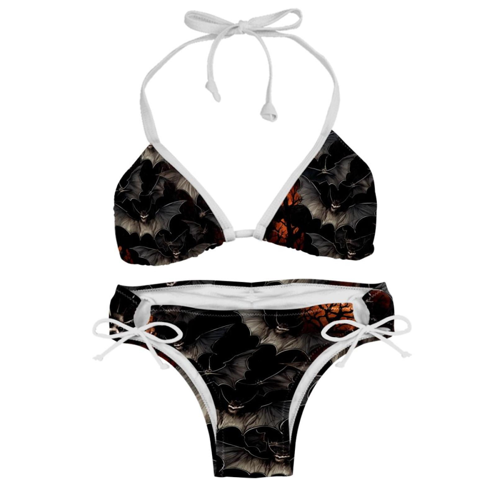 Halloween Bat Detachable Sponge Adjustable Strap Bikini Set Two-Pack ...