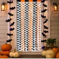 thumbnail image 1 of Halloween Bat Door Curtain, 79 x 39 Inch Orange Black Hanging Decoration, 1 Pack, 1 of 6