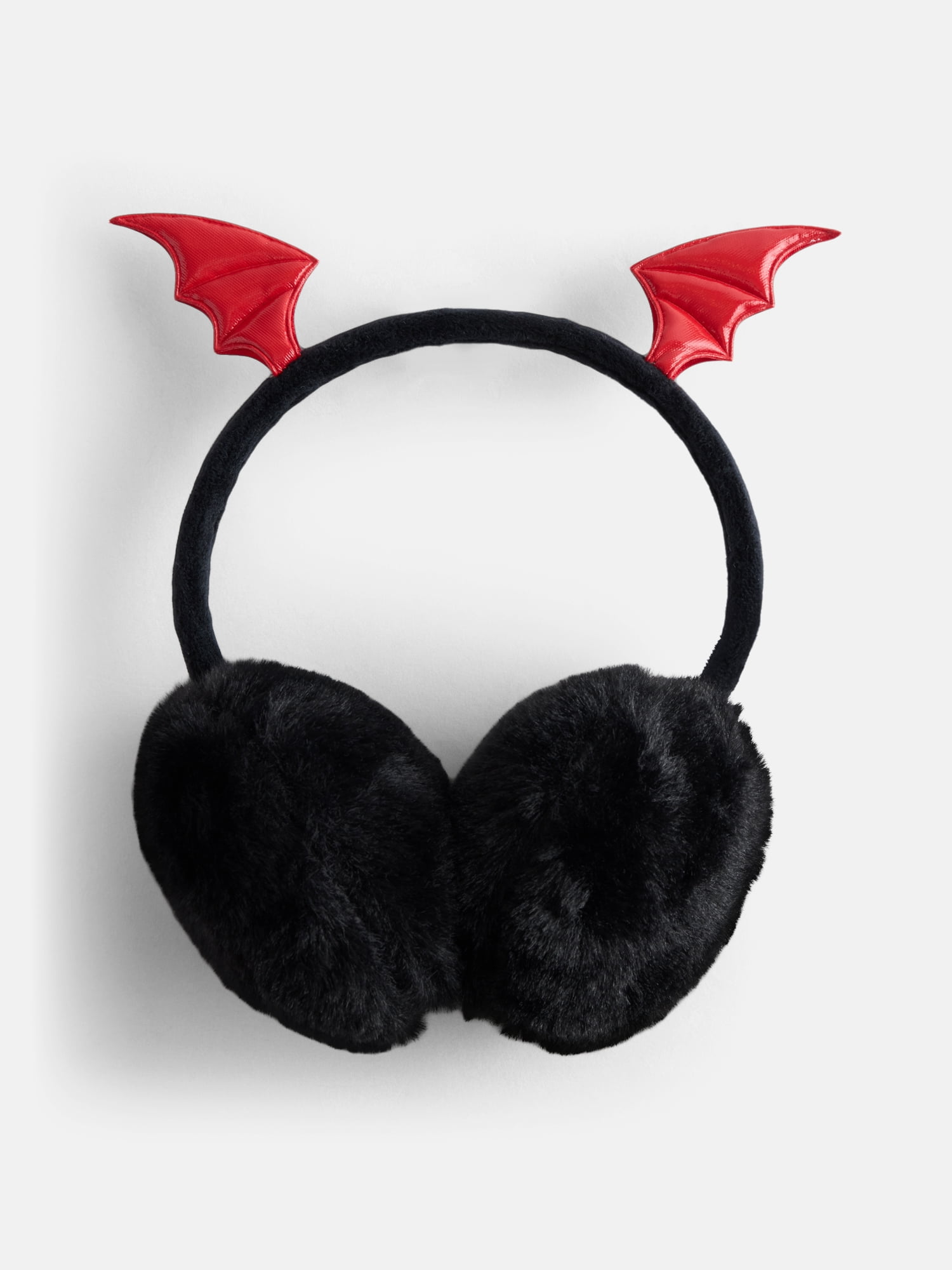 Halloween Women’s Bat Earmuffs from Way to Celebrate, Black/Red