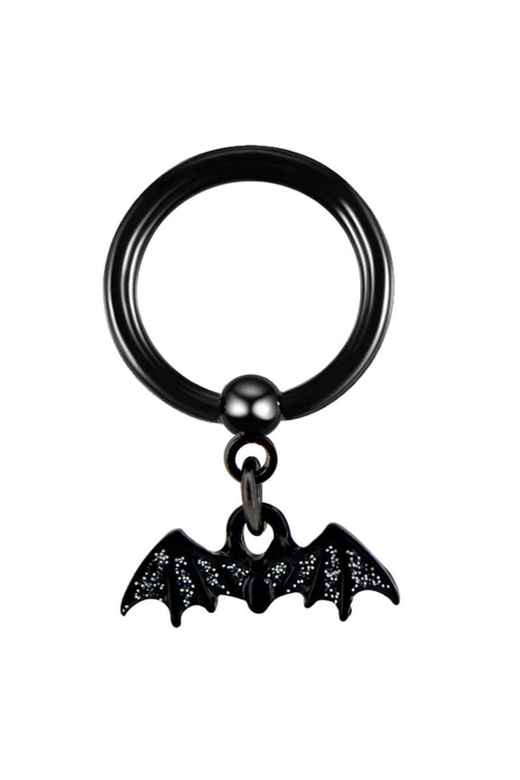 Halloween Bat Earring Septum Ring Captive Bead Ring Ear Weight 2025 New Halloween Decorations for Women 316L Surgical Steel Bar Body Piercing Jewelry