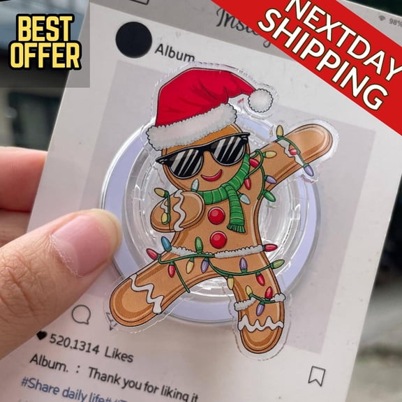 Halloween Bat Grip : Phone Spooky MagSafe Holder with Ghost, Pumpkin and Cauldron