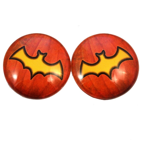 Halloween Bat Jack-O-Lantern Cabochons