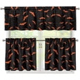 thumbnail image 1 of Halloween Bat Kitchen Curtains and Valances 3 Piece Set,Valance Curtains for Kitchen Windows Halloween Kitchen Curtains Tiers and Valances for Cafe Living Room Window Decoration, 1 of 1