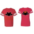 thumbnail image 1 of Halloween Bat Matching Couple Cotton Jerseys (Men Red / Women Red) (Men XXL / Women XXL), 1 of 3