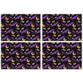 thumbnail image 1 of Halloween Bat Moon Eye Pattern Summer Placemats Table Placemats Set Of 4-Linen Kitchen Washable Placemats Table Mats 11.8"x17.7" Non-Slip Heat Resistant, 1 of 6