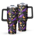 thumbnail image 1 of Halloween Bat Moon Eye Pattern Tumbler with Handle and Lid,40oz Double Wall Vacuum Insulated Tumbler,Cups Gift for Women and Men, 1 of 7