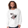 thumbnail image 1 of Halloween Bat Out of Hell Spooky Unisex Plus Fleece Graphic Sweatshirt Brisco Brands 3X, 1 of 5