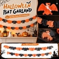 thumbnail image 1 of Halloween Bat Paper Garland, 3D Honeycomb Style, 1 Pack Pre-Assembled Banner, for Halloween Theme Party Haunted House Bar Home Indoor Outdoor Spooky Decorations, 1 of 6