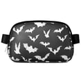 thumbnail image 1 of Halloween Bat Pattern Cute Fanny Packs for Women,Travel Waterproof Crossbody Fanny Bags Waist Purse for Women Anti Theft Adjustable Strap for Running Travel Cycling, 1 of 4