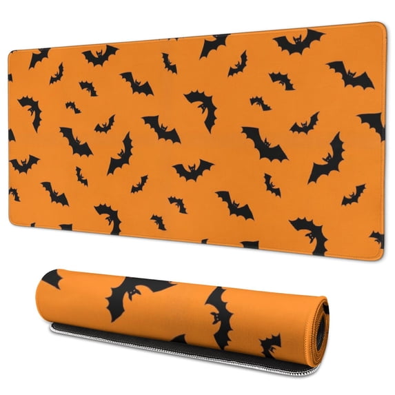 Halloween Bat Pattern Extended Large Mouse Pad, Desk Protector Mat with ...