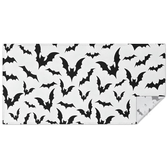Halloween Bat Pattern Rectangle Tablecloth 60"x120",Waterproof Polyester Rectangle Table Cloth, Wipeable Spillproof Polyester Tablecloth for Dining, Camping, Indoor and Outdoor