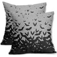 thumbnail image 1 of Halloween Bat Pillow Covers 20x20 Set of 2 Grey Scary Pattern Print Halloween Decorations Decorative Throw Pillows Outdoor Holiday Farmhouse Pillowcase Linen Cushion Cover Decor for Sofa Couch Bed, 1 of 6