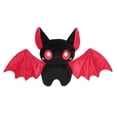 thumbnail image 1 of Halloween Bat Plush Toy Soft Stuffed Animal Cute Bat Doll For Party Decoration Home Decor Gift(Black Red-25Cm), 1 of 3